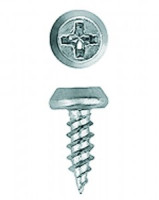 Саморезы ЗУБР "МАСТЕР" оцинк., д/ крепления лист. металла до 0.9мм, полуцилиндр. головка, 3.5