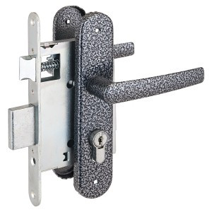 Птимаш ЗВ4-3.08 (ЗВ4-1.55) серебро м/о 55 Замок врезной с/руч (10)