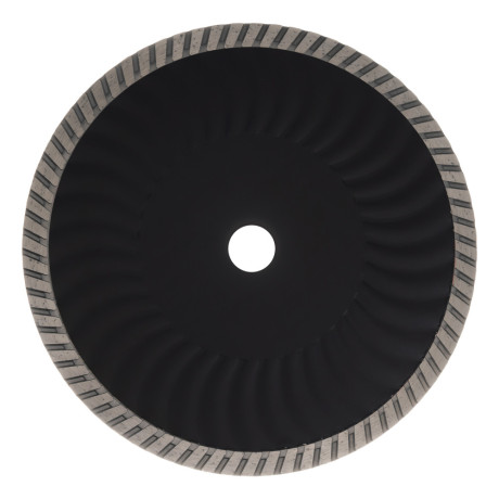 Диск алмазный отрезной DENZEL Турбо, ф230 х 22.2 мм, сухой рез, HWD92, турбированная рабочая часть, круг, 731140