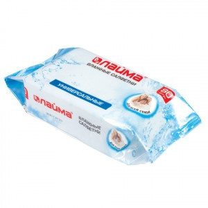 Салфетки влажные 80 шт., Лайма универс., очищающие, д/всей семьи, 128080