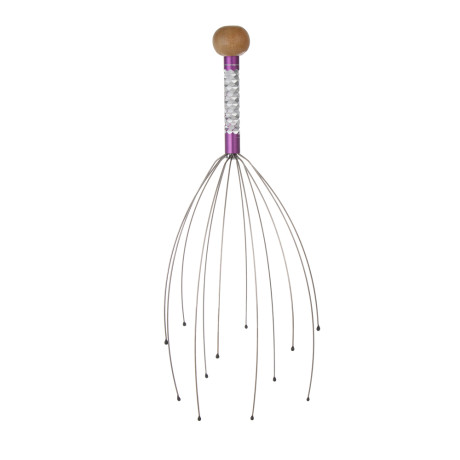 Массажер тм BY SPORT, 22см, металл, дерево, 4 цвета