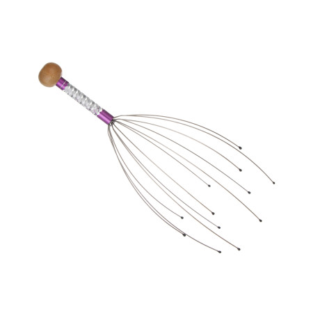 Массажер тм BY SPORT, 22см, металл, дерево, 4 цвета