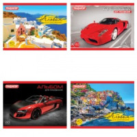 Альбом д/рисования, А5, 40 л., ПИФАГОР, обл. офсет, 100 г/м2, Автомобиль/Путешествие, 103724