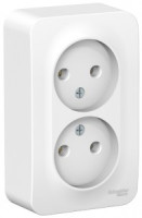 Systeme Electric BLANCA роз. ОУ 2 мест. 16А бел. (пл.осн., монт.пл.-стенка) BLNRA000221 (10!)