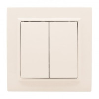 EKF Минск Выключатель 2-кл. СП 10А бежевый ERV10-023-20