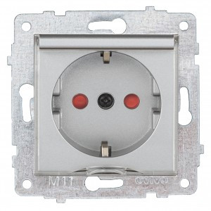 OVIVO мех. роз. СУ 1 мест. (земля, шторки, крышка) серебро (ко всем рамкам) 600-000310-243