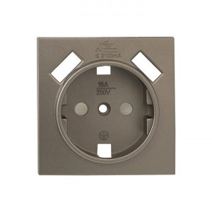 EKF Валенсия лиц. панель роз. 1 мест. с/з 16А кашемир шторки с 2 USB 2,1А Al/Cu (корпус PC) ESR16-L-