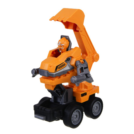 ИГРОЛЕНД Машинка инерционная Дино-спецтехника, трансформация при ударе, ABS, 19x22x6см