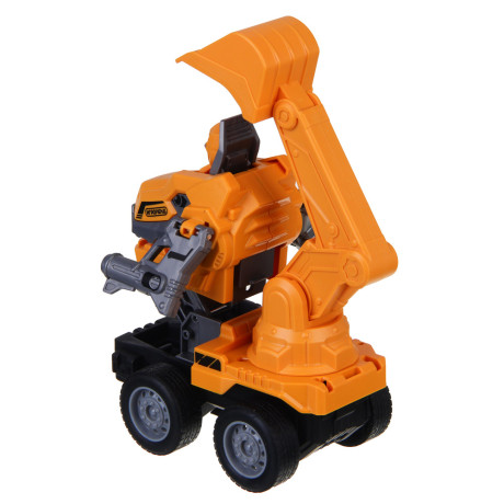 ИГРОЛЕНД Машинка инерционная Дино-спецтехника, трансформация при ударе, ABS, 19x22x6см