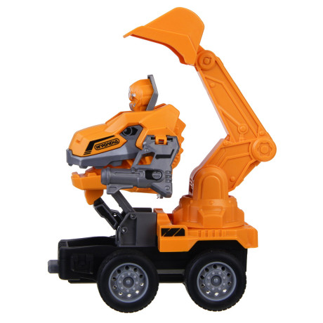 ИГРОЛЕНД Машинка инерционная Дино-спецтехника, трансформация при ударе, ABS, 19x22x6см