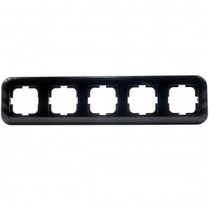 Ovivo рамка СУ 5 мест. LOFT, черный (глянц. поверхн.), 404-010008-250