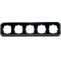 Ovivo рамка СУ 5 мест. LOFT, черный (глянц. поверхн.), 404-010008-250
