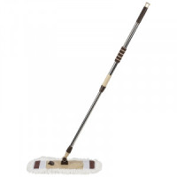 Швабра насадка плоская микрофибра 14*44см,ручка 128см тел,лапша,карм,MopM15-M,310523/ Рыжий кот