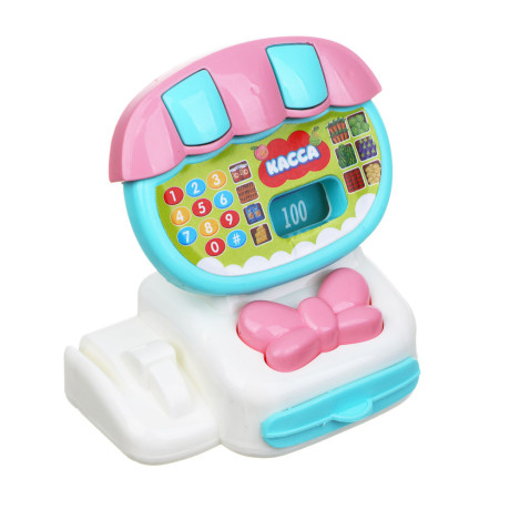 ИГРОЛЕНД Набор игровой "Играем в магазин", касса со сладостями, PP, ABS, 12х5,5х21 см