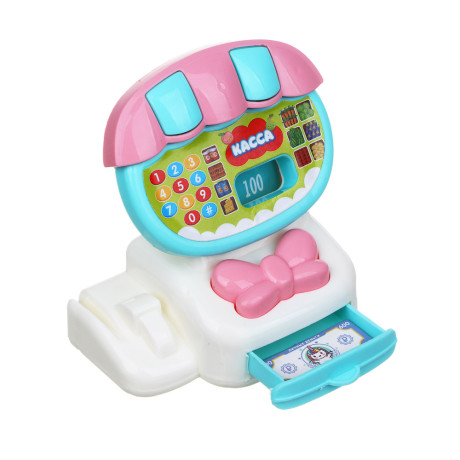 ИГРОЛЕНД Набор игровой "Играем в магазин", касса со сладостями, PP, ABS, 12х5,5х21 см