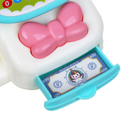 ИГРОЛЕНД Набор игровой "Играем в магазин", касса со сладостями, PP, ABS, 12х5,5х21 см