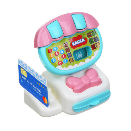 ИГРОЛЕНД Набор игровой "Играем в магазин", касса со сладостями, PP, ABS, 12х5,5х21 см