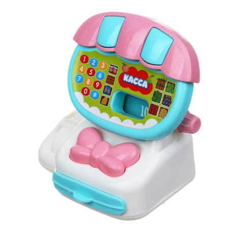 ИГРОЛЕНД Набор игровой "Играем в магазин", касса со сладостями, PP, ABS, 12х5,5х21 см