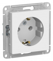 Systeme Electric AtlasDesign мех. роз. СУ 1 мест. бел. Antibact. (пл.осн., земля) ATN000143 (20!)