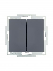 Lezard VESNA мех. выкл. СУ 2 кл. 10А  графит. (корп. ABS)    742-3488-101