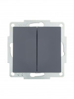 Lezard VESNA мех. выкл. СУ 2 кл. 10А  графит. (корп. ABS)    742-3488-101