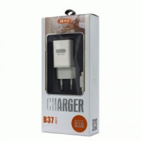 Сет. адаптер/зарядник/блок пит. 220V-5V BYZ B37, 2хUSB-А, 2.1А+кабель (AM-Type-C), 1 м, белый Арт: B