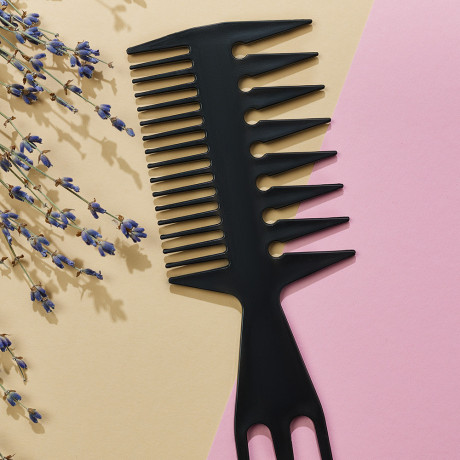 Набор профессиональных расчесок-гребней тм ЮНИLOOK, 10пр., пластик, черный