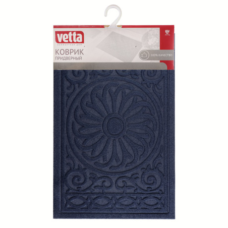 Коврик придверный тм VETTA, 39х59см, резиновый с ворсом, полиэстер