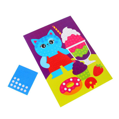 ХОББИХИТ Аппликация самоклеящаяся «Веселый день», бумага, ЭВА, 16,5х23,5см, 6-12 дизайнов