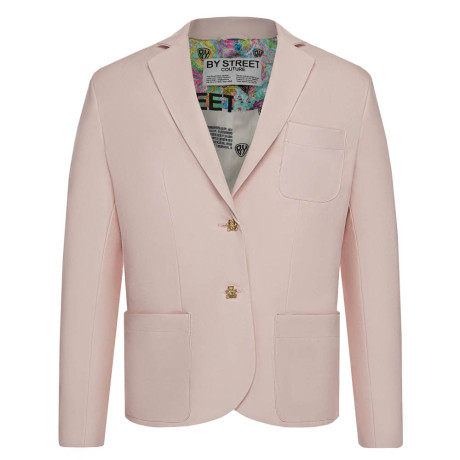 Пиджак со стразами, экокожа, унисекс, розовый, разм.M