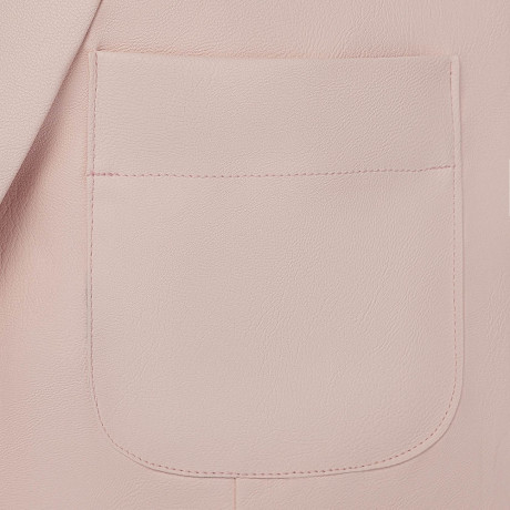 Пиджак со стразами, экокожа, унисекс, розовый, разм.M