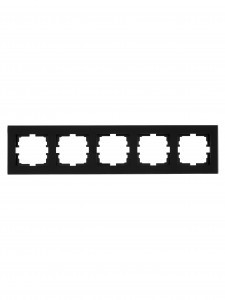 Lezard VESNA рамка акрил СУ 5 мест., гориз., черная 742-5880-150