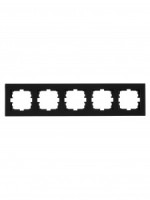 Lezard VESNA рамка акрил СУ 5 мест., гориз., черная 742-5880-150