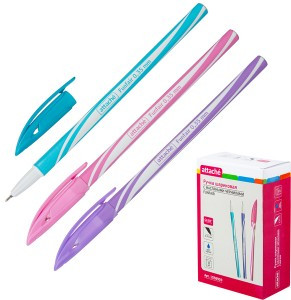 Ручка шариковая Attache Funfair, синий ст. корп.ассорти 1038959