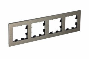 Systeme Electric AtlasDesign Nature рамка СУ 4 мест. металл латунь ATN312204