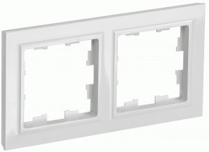 IEK BRITE Рамка СУ 2 мест. РУ-2-БрБ белый BR-M22-K01