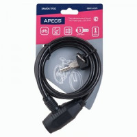 Замок велосипедный тросовый Апекс PD-81-65 (650 мм) d8мм автомат 2англ.кл. (72,12)