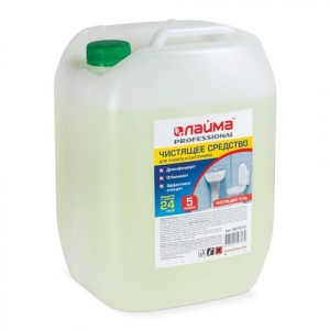 Средство д/уборки туалета 5 л, ЛАЙМА PROFESSIONAL, гель с отбеливающим эффектом, 601612
