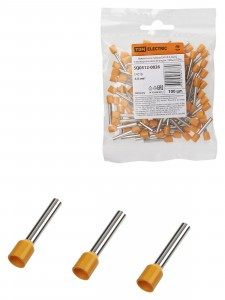 TDM Наконечник-гильза E4018 4,0мм2 с изолированным фланцем (цена за уп 100шт) SQ0512-0026