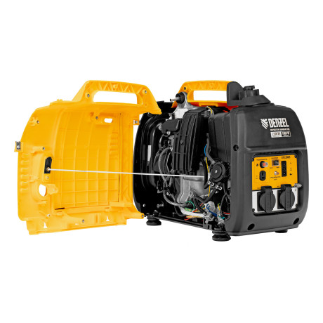 Генератор инверторный GT-2200iS, 2.2 кВт, 230 В, бак 4 л, закрытый корпус, ручной старт Denzel