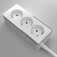 Werkel Gallant сет. удл. 3 роз. 10A, земля 3 м белый/хром W6523601 a048486