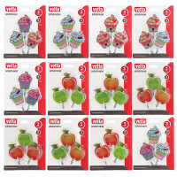 VETTA Крючки самоклеящиеся на блистере "Идиллия", 3шт, металл, пластик,  4 дизайна