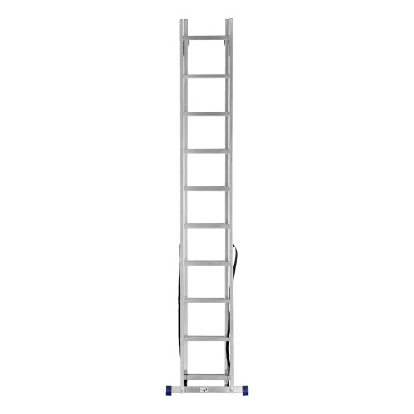 Лестница, 2 х 10 ступеней, алюминиевая, двухсекционная, Сибртех