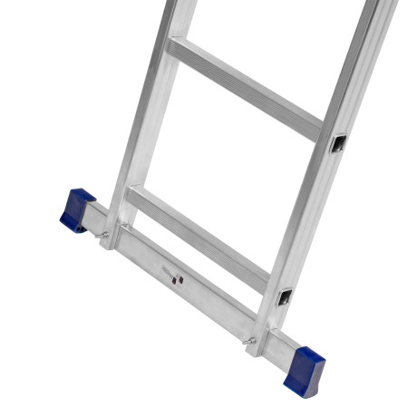 Лестница, 2 х 10 ступеней, алюминиевая, двухсекционная, Сибртех