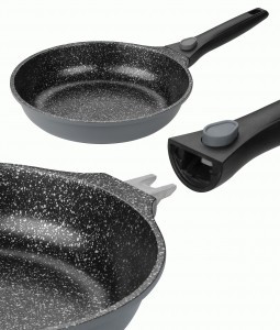 Сковорода Al Шеф Леоне 24см/h=5,5см, литой алюминий, съемн.ручка, д/всех плит 75339 Master House