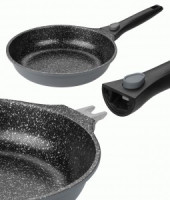 Сковорода Al Шеф Леоне 24см/h=5,5см, литой алюминий, съемн.ручка, д/всех плит 75339 Master House