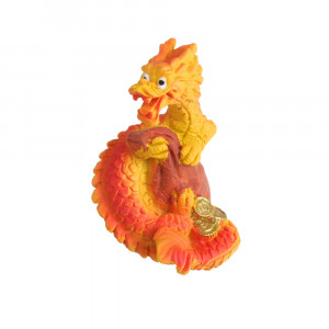 СНОУ БУМ Сувенир &quot;Китайский огненный дракон&quot;, оранжевый 5х4х9, полистоун
