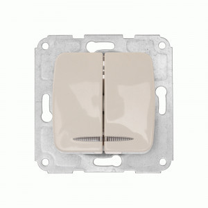 KRANZ DEA мех. выкл. 2кл (инд) СУ 10А Беж KR-78-0233