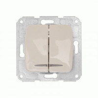 KRANZ DEA мех. выкл. 2кл (инд) СУ 10А Беж KR-78-0233