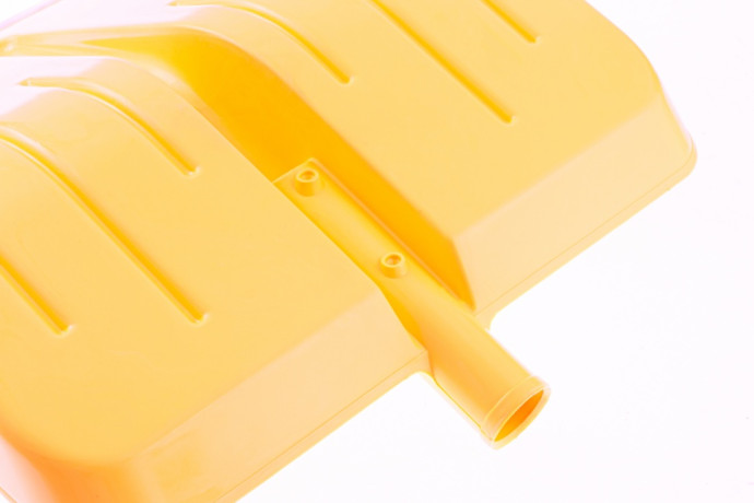 Лопата для уборки снега пластиковая, желтая, 400 х 420 мм, без черенка, Сибртех